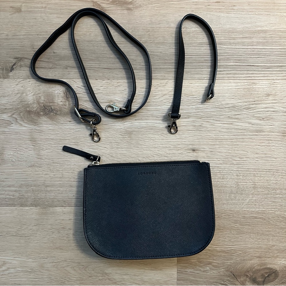 Lo & Sons The Waverly Black Saffiano Leather Bag
